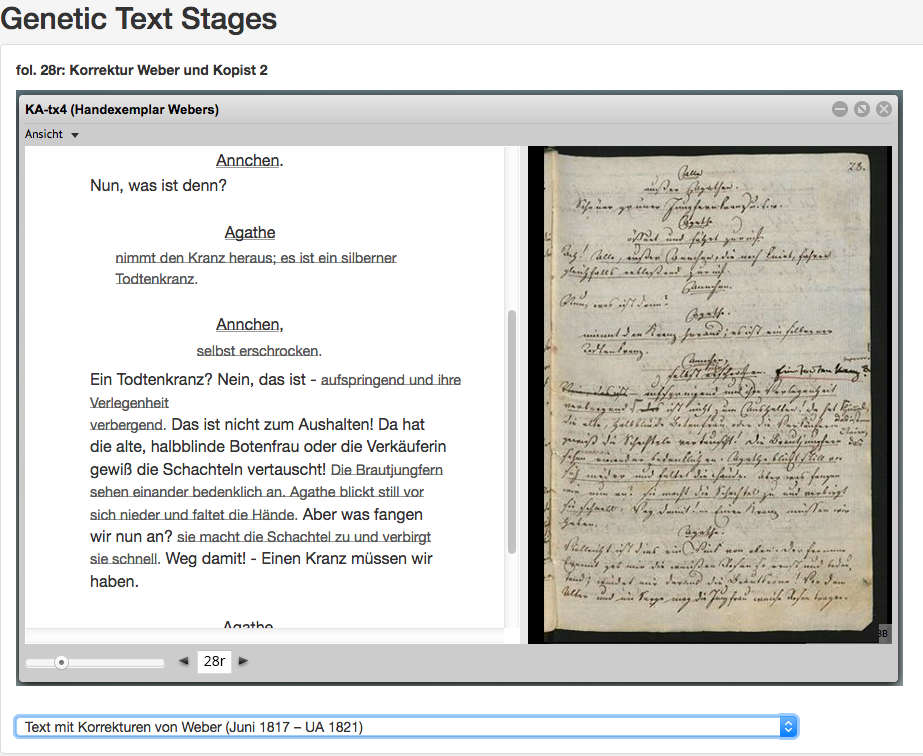 Genetic Text Stages